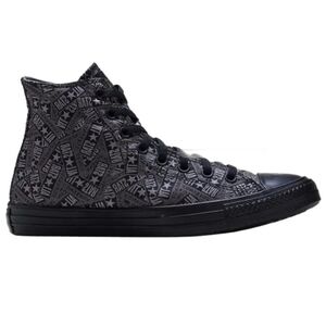 Converse Logo Play Black Mason High Top Sneakers Chuck Shoes Black Silver Men 9